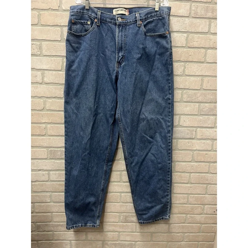 Levi's Jeans Mens Blue Med Wash 560 Comfort Fit Tapered Leg Size 36x34